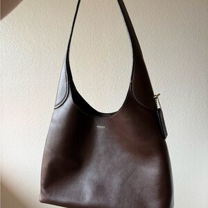 Coach Dark Brown Leather Shoulder Bag